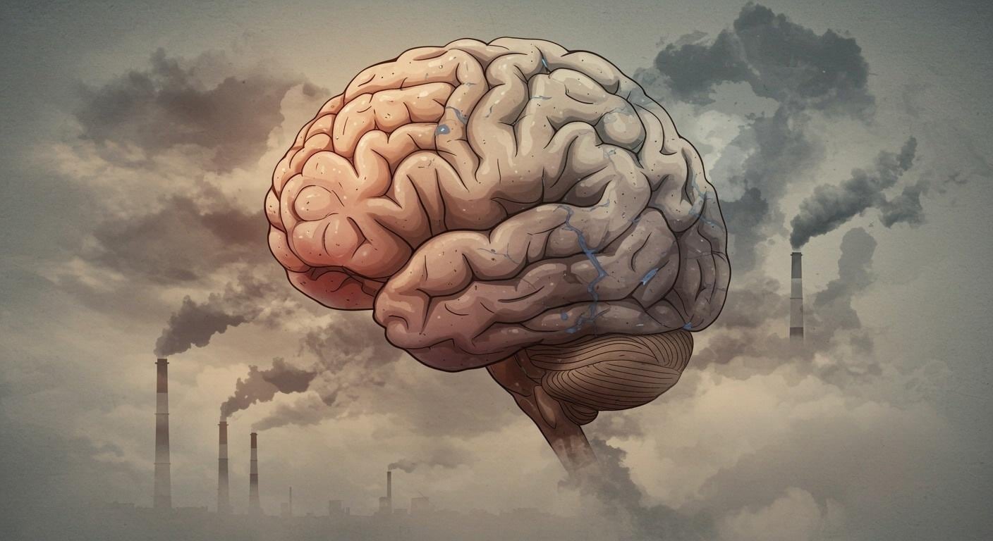 장기간 초미세먼지에 노출되면, 단어의 뜻이나 일반 상식을 기억하는 능력이 크게 떨어질 수 있다는 분석을 미국 연구팀이 내놨다. /챗GPT 생성 이미지