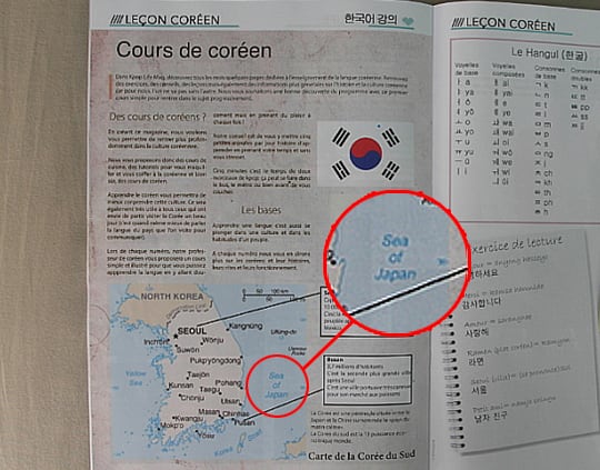 ‘Sea of Japan(일본해)’이라고 표기된 동해 지도 이미지. /조선일보DB