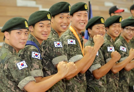 Soldiers Add Korean Flag to Uniforms
