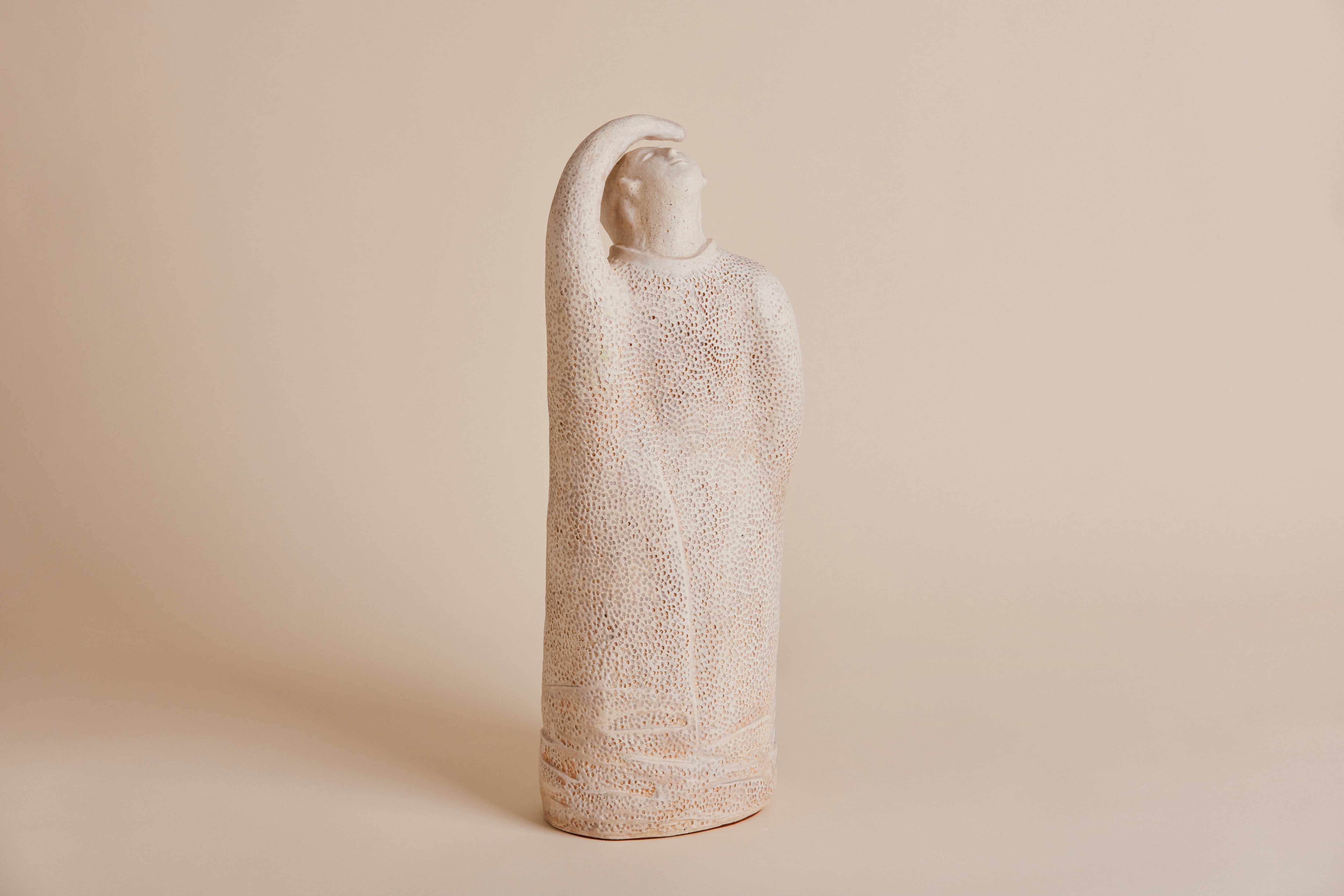 순례자 Ⅰ W18 x D18 x H48 cm / Mix soil 환원소성 1235°C brush shino glaze