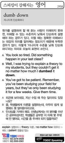 [스피킹이 강해지는 영어] dumb down