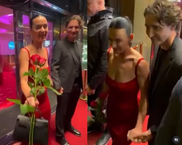 미국의 팝스타 케이티 페리와 쥐스탱 트뤼도 전 캐나다 총리가 손을 잡고 공연장을 나서는 모습. /TMZ인스타그램