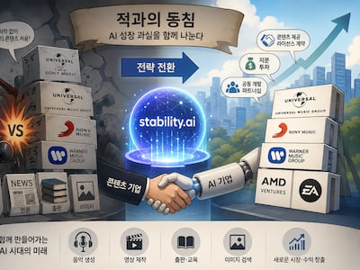 소송하던 AI에 이젠 투자… ‘적과의 동침’ 택한 콘텐츠 공룡들