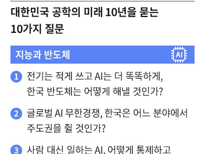 전기 덜 쓰는 AI 반도체부터 로봇 사고 책임까지…한국 공학계가 꼽은 미래 10년의 ‘10대 질문’