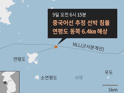 인천 연평도 인근 中어선 추정 선박 침몰… ‘인명피해 확인 안 돼’
