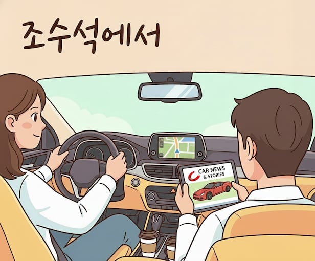 (AI(인공지능)로 생성된 이미지입니다.)
'조수석에서' 코너에선 조선일보 산업부 자동차 담당 기자들이 국내 완성차와 수입차, 자율 주행 등 자동차 산업 전반의 소식을 전해드립니다. 조수석에서는 운전에 집중하느라 놓치기 쉬운 주변 풍경과 변화들을 가까이서 살필 수 있습니다. 신차 출시부터 자동차 관련 정책 변화, 업계의 숨은 뒷이야기까지 자동차를 둘러싼 모든 이야기를 차분히 전하겠습니다.