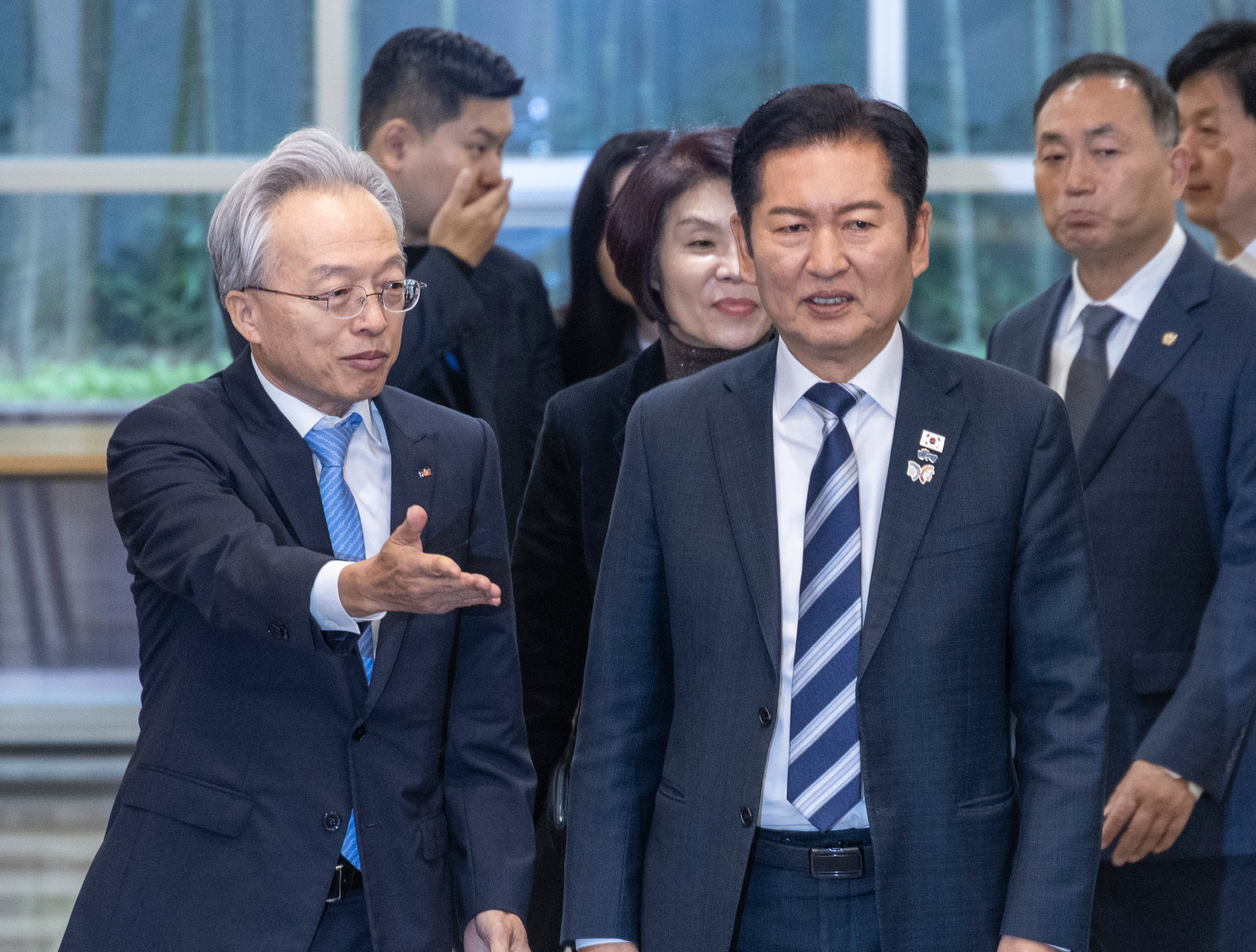 더불어민주당 정청래 대표가 31일 서울 마포구 상장회사회관에서 열린 더불어민주당-한국중견기업연합회 정책간담회