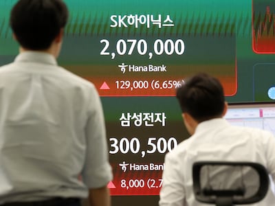 반도체 투톱이 코스피 시총 절반… 한달간 상장사의 17%만 올라