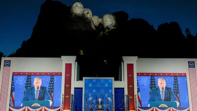Trump Warns of Communist Threat at Mount Rushmore