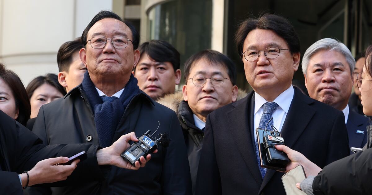 대법원 선고 직후 황운하·송철호 모습(조선일보 제공)