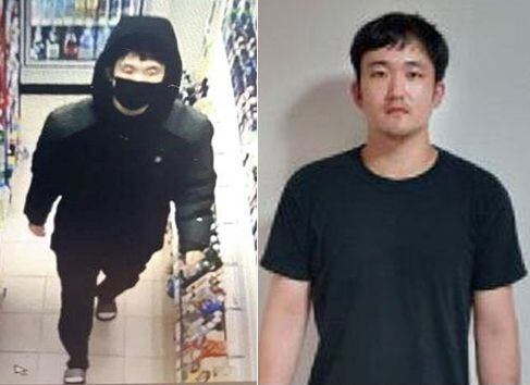 편의점 직원을 살해한 후 달아난 A씨. /연합뉴스, 뉴스1